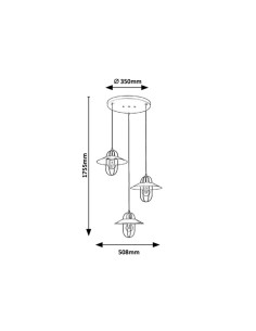 Rabalux Nesrin Висящи осветителни тела IP20 E27 3x MAX 40W K 3520 - Цена | LEDs4economy 2