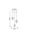 Rabalux Nesrin Висящи осветителни тела IP20 E27 3x MAX 40W K 3520 - 2