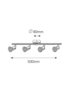 Rabalux Norton LED Спот осветление IP20 GU10 4x MAX 50W 3000 6988 - Цена | LEDs4economy 2