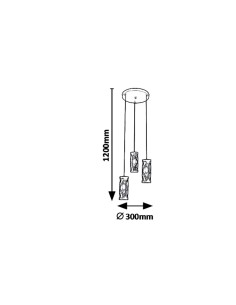 Rabalux Oberon Висящи осветителни тела IP20 E14 3x MAX 40W K 5339 - Цена | LEDs4economy 2