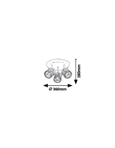 Rabalux Oberon Спот осветление IP20 E14 3x MAX 40W K 5337 - Цена | LEDs4economy 2