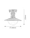 Rabalux Oslo Плафон IP44 E27 1x MAX 60W K 8739 - 3