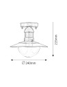 Rabalux Oslo Плафон IP44 E27 1x MAX 60W K 8763 - 4