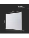 V-tac LED Панел 40W PHILIPS DRIVER 600x600mm 120Lm/W 4000K Вкл. Драйвер 23822 - 2