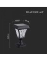 V-TAC 2W LED Соларна Наземна Лампа Черен Мат 3 в 1 - 2890 - 4