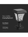 V-TAC 2W LED Соларна Наземна Лампа Черен Мат 3 в 1 - 2890 - 5