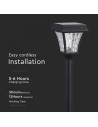 V-TAC 2W LED Соларна Наземна Лампа Черен Мат 3 в 1 - 2891 - 4