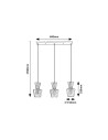 Rabalux Abra Висящи осветителни тела IP20 E27 3x MAX 60W K 72163 - 4