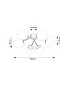 Rabalux Meduza Плафон IP20 E14 6x MAX 20W K 71294 - 10