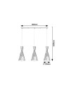 Rabalux Leandros Висящи осветителни тела IP20 E27 3x MAX 40W K 72006 - 12