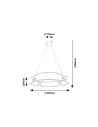 Rabalux Fringilla Висящи осветителни тела IP20 LED 67W 4000 72010 - 12
