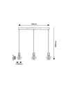 Rabalux Fran Висящи осветителни тела IP20 E27 3x MAX 40W K 72242 - 12