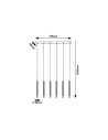 Rabalux Ramira Висящи осветителни тела IP20 G9 6x MAX 5W K 72362 - 5
