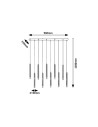 Rabalux Ramira Висящи осветителни тела IP20 G9 10x MAX 5W K 72364 - 5
