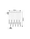 Rabalux Ramira Висящи осветителни тела IP20 G9 10x MAX 5W K 72365 - 5