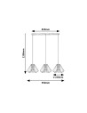 Rabalux Emerencia Висящи осветителни тела IP20 E27 3x MAX 40W K 72371 - 8