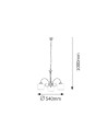 Rabalux Edith Полилеи IP20 E27 3x MAX 60W K 7275 - 6