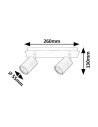 Rabalux Gerhard Спот осветление IP20 GU10 2x MAX 15W K 73072 - 12