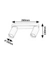 Rabalux Mirina Спот осветление IP20 GU10 2X MAX 5W K 73076 - 10