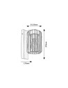 Rabalux Tarpa Външно стенно осветление IP44 E27 1x MAX 40W K 77106 - 6