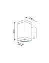 Rabalux Buffalo Външно стенно осветление IP54 GU10 2x MAX 35W K 7888 - 6