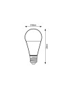 Rabalux SMD LED крушка, бяла, E27 A60, 7W, 1450lm, 3000K, ъгъл на лъча: 180°, В12см, Д6см, работна темп.: -20°C40°C, IP20, Клас - 2