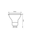 Rabalux SMD LED крушка, бяла, GU10, 7W, 1000lm, 3000K, ъгъл на лъча: 100°, H6cm, D5cm, работна темп.: -20°C40°C, IP20, Клас D 79 - 3