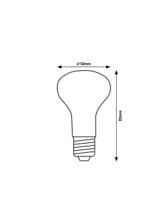 Rabalux LED крушка филамент, прозрачна, E14 R50, 4W, 400lm, 3000K, ъгъл на лъча: 300°, H8,5cm, D5cm, работна темп.: -20°C40°C, I 2