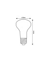Rabalux LED крушка филамент, прозрачна, E14 R50, 4W, 400lm, 4000K, ъгъл на лъча: 300°, H8,5cm, D5cm, работна темп.: -20°C40°C, I - 3