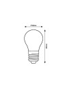 Rabalux LED крушка филамент, прозрачна, жълт филамент, E27 A60, 12W, 1521lm, 3000K, ъгъл на лъча: 360°, В 10,5 см, Д 6 см, димир - 2