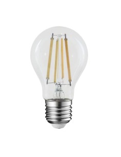 Rabalux LED крушка филамент, прозрачна, жълт филамент, E27 A60, 12W, 1521lm, 4000K, ъгъл на лъча: 360°, В 10,5 см, Д 6 см, димир