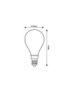 Rabalux LED крушка филамент, прозрачна, бял филамент, E14 G45, 6W, 800lm, 4000K, ъгъл на лъча: 360°, H7,8cm, D4,5cm, работна тем - 2
