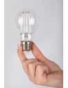 Rabalux LED крушка филамент, прозрачна, бял филамент, E27 A60, 7W, 806lm, 3000K, ъгъл на лъча: 360°, H10,5cm, D6cm, работна темп - 4