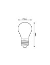 Rabalux LED крушка филамент, прозрачна, бял филамент, E27 A60, 7W, 806lm, 3000K, ъгъл на лъча: 360°, H10,5cm, D6cm, работна темп - 5