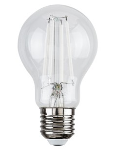 Rabalux LED крушка филамент, прозрачна, бял филамент, E27 A60, 7W, 806lm, 4000K, ъгъл на лъча: 360°, H10,5cm, D6cm, работна темп