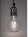 Rabalux LED крушка филамент, прозрачна, бял филамент, E27 G95, 7W, 806lm, 4000K, ъгъл на лъча: 360°, H13,8cm, D9,5cm, работна те - 2