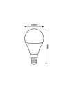 Rabalux SMD LED крушка, бяла, E14 G45, 5W, 470lm, 6500K, ъгъл на лъча: 180°, H7cm, D4,5cm, работна темп.: -20°C40°C, IP20, Клас - 3