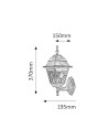 Rabalux Monaco Външно стенно осветление IP43 E27 1x MAX 60W K 8182 - 4