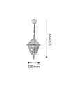 Rabalux Monaco Външни пендели IP43 E27 1x MAX 60W K 8184 - 4