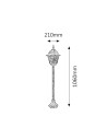 Rabalux Monaco Външни стоящи лампи IP43 E27 1x MAX 60W K 8185 - 4