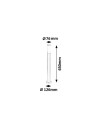 Rabalux Inox torch Външни стоящи лампи IP44 E27 1x MAX 25W K 8264 - 4