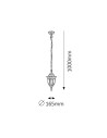 Rabalux Milano Външни пендели IP43 E27 1x MAX 60W K 8374 - 4