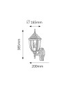 Rabalux Nizza Външно стенно осветление IP43 E27 1x MAX 60W K 8458 - 6