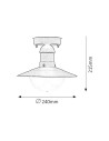 Rabalux Oslo Плафон IP44 E27 1x MAX 60W K 8716 - 10