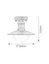 Rabalux Oslo Плафон IP44 E27 1x MAX 60W K 8736 - 10