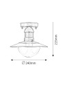 Rabalux Oslo Плафон IP44 E27 1x MAX 60W K 8763 - 10