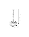 Rabalux Flossi Полилеи IP20 E27 5x MAX 40W K 8815 - 12