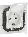Legrand Контакт ШУКО 16A с капак IP44 и детска защита цвят Бял Niloe New NP3128WH - Цена | LEDs4economy