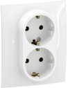 Legrand Контакт шуко ДВОЕН 16A моноблок цвят Бял Niloe New NP3131WH - Цена | LEDs4economy