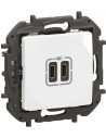 Legrand Розетка 2хUSB за зареждане тип C 3A 15W цвят Бял Niloe New NP3404WH - Цена | LEDs4economy